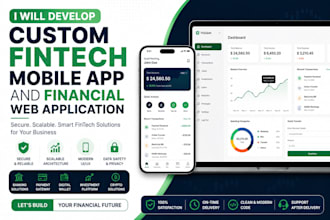 develop custom fintech mobile app and financial web application