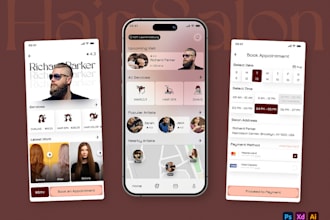 develop salon booking app, beauty salon, barber app, spa app, salon app