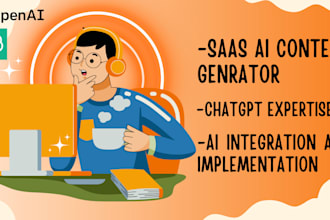 develop ai bots, ai saas website, ai content or chat gpt integrations