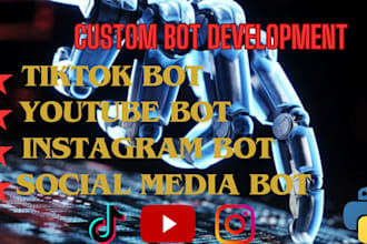 create automated youtube bot instagram api bot tiktik bot livestreaming bot