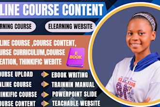 create course curriculum on thinkific  course creation online course content