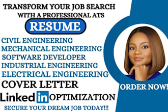 write an engineering, civil, mechanical, software developer, industrial resume