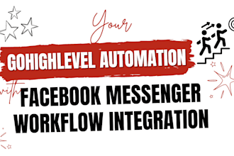 setup gohighlevel automation, facebook messenger workflow CRM