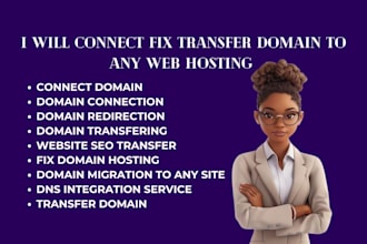 connect fix transfer domain to any website and web hosting