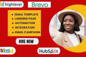 design email campaigns on gohighlevel, zoho crm, hubspot, brevo