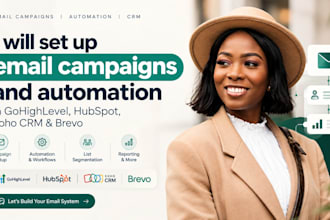 design email campaigns on gohighlevel, zoho crm, hubspot, brevo