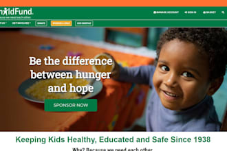 design ministry church website, charity donation website, ngo nonprofit website