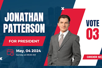 design a modern political campaign website for your next election with donation