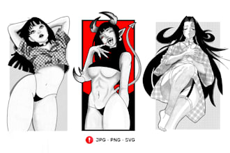 create erotic tattoo nsfw anime design