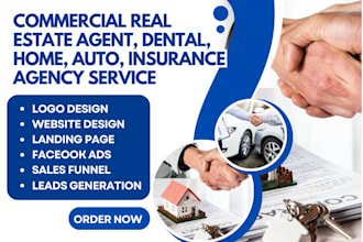 generate commercial real estate agent dental home auto insurance agency leads