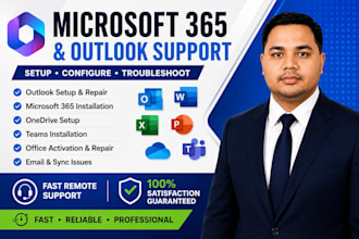 fix microsoft outlook and microsoft 365 issues remotely