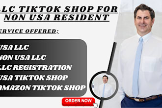 register USA tiktok shop llc for nonusa resident company setupamazon tiktok shop