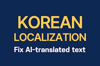 provide expert korean localization and proofreading