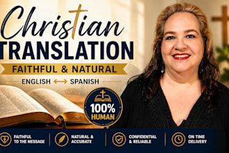translate your christian content english to spanish, spanish to english