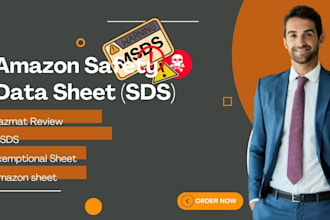 create safety data sheet or sds or msds for amazon hazmat