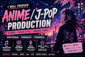 a produce an anime or jpop song for your project