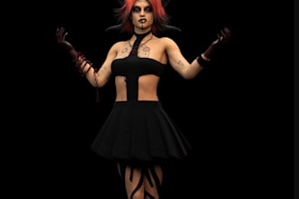 fix 3d character, bake texture, set up rigging for ue5,daz3d,nsfw art,rerig3d
