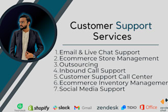 manage customer support via chat, email, calls and CRM tools