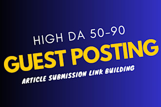 article submission profile backlink monthly SEO link building high da pa