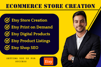 create etsy shop with etsy products listing and seo for etsy digital products