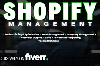 manage your shopify store  for optimal performance