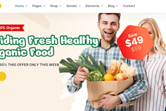 design grocery shopify store restaurant shopify website food shopify store