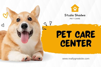 build modern pet care website pet grooming pet training website pet health