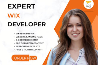 design, develop wix website, wix redesign, wix studio, wix cms, website design