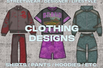 create streetwear and luxury designs for your clothing brand