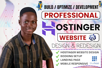 design, redesign wordpress website, bluehost, hostinger, siteground, hostgator