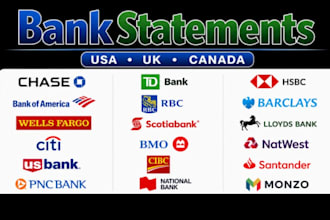 do bank statement work on urgent basis