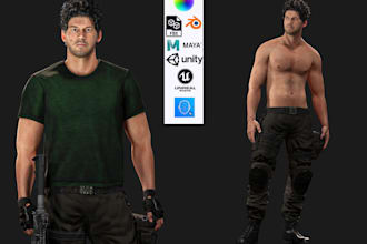 mold aaa game character,anime,3d avatar,rendering,repose,unity,ue5rig,creature