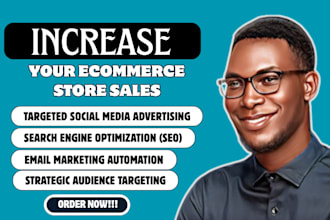 promote and advertise etsy, amazon, shopify, ebay, to boost sales and traffic