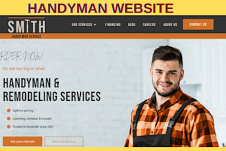 design handyman website handyman landing page build construction website