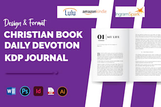 design, format christian book, daily devotion, KDP journal, journal prayer book