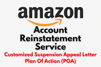 write amazon reinstatement appeal poa section 3 suspension inauthentic complaint