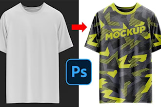 create PSD and jpg t shirt mockups for online stores