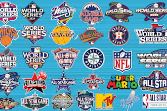 make custom mlb parody logo, world series, all star game,