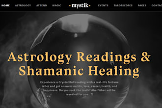 build modern astrology website psychic horoscope website zodiac tarot reading