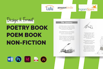 design, format poetry book poem book novel story book, nonfiction, manuscript