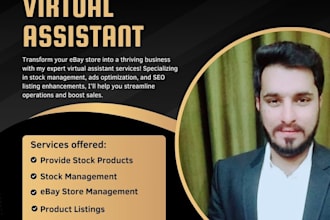 expert ebay virtual assistant,stock product,ads manager,SEO listing optimization