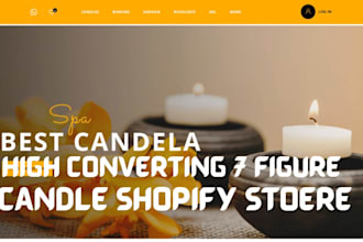 design shopify candle store lighting website candle dropshipping store