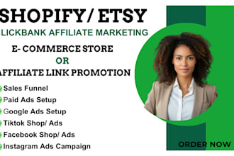 clickbank affiliate marketing sales funnel MLM leads link amazon etsy promotion