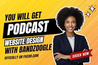design podpage website, podcast website, bandzoogle website, music website