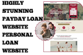 design modern payday loan website business website loan personal loan website