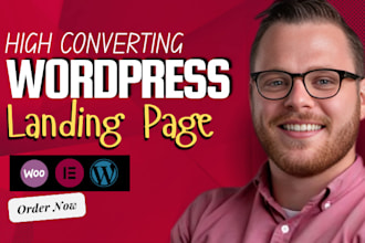 create a stunning wordpress landing page design, elementor landing page