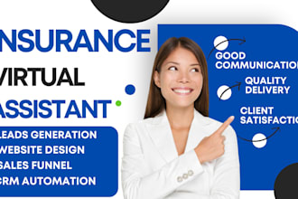 be your virtual assistant for insurance, insurance leads, insurance sales funnel