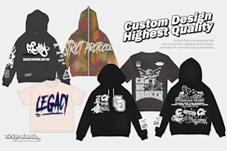 design custom streetwear top clothing, merch, fashion mockup brand