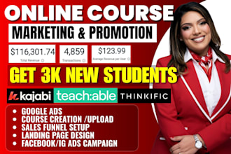 do kajabi online course marketing udemy thinkific  online course promotion