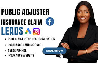 public adjuster leads insurance claim leads, public adjuster lead generation